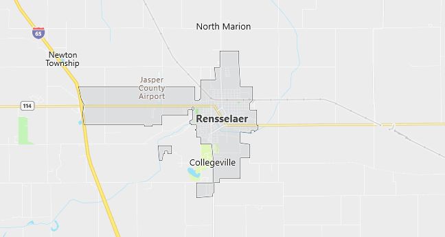 Map of Rensselaer, IN