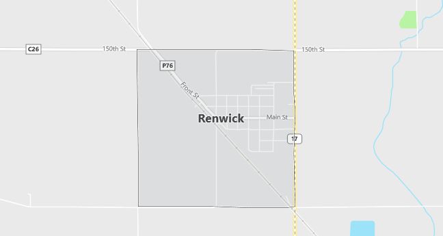 Map of Renwick, IA