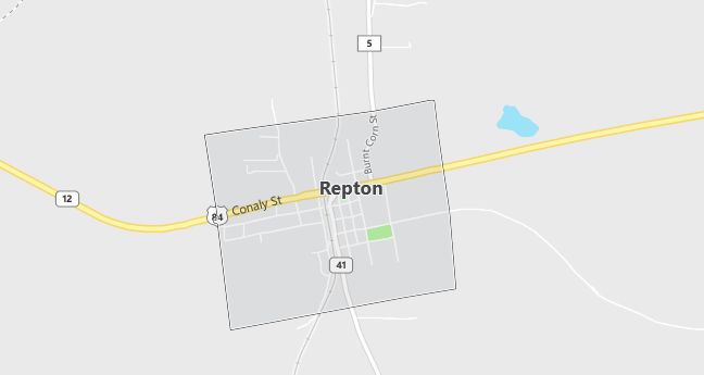 Map of Repton, AL