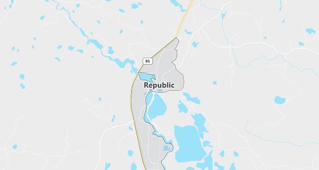 Map of Republic, MI