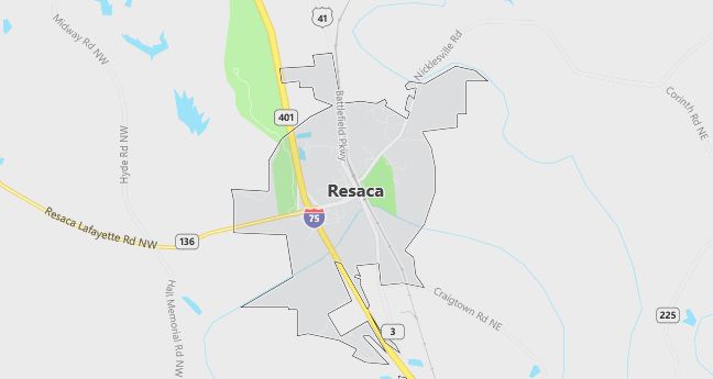 Map of Resaca, GA