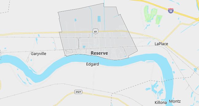 Map of Reserve, LA