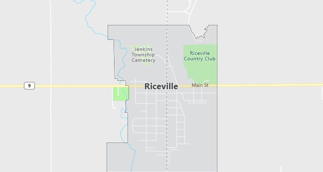 Map of Riceville, IA