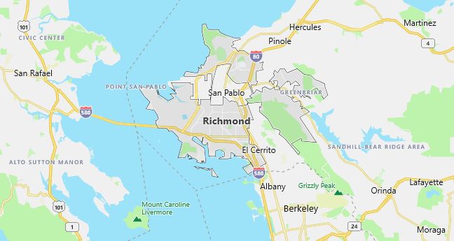 Map of Richmond, CA