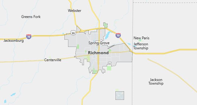 Map of Richmond, IN