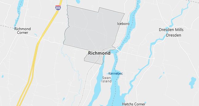 Map of Richmond, ME