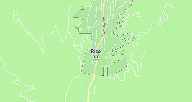 Map of Rico, CO