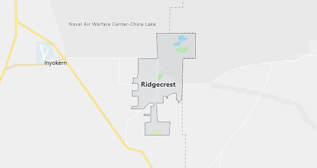 Map of Ridgecrest, CA