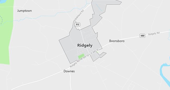 Map of Ridgely, MD