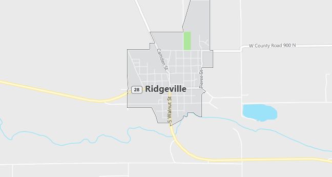 Map of Ridgeville, IN