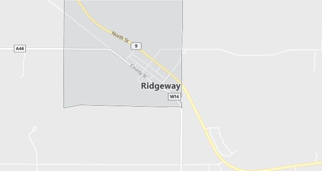 Map of Ridgeway, IA