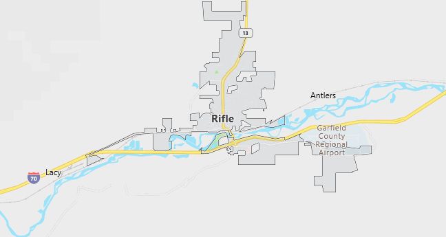 Map of Rifle, CO