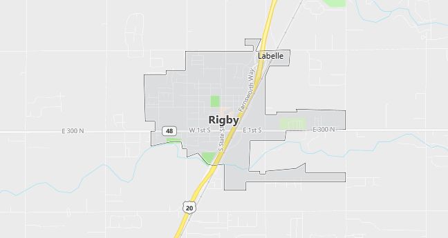 Map of Rigby, ID