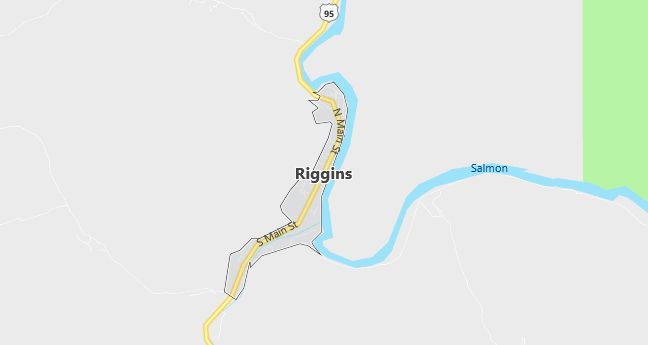 Map of Riggins, ID