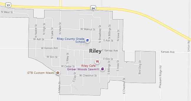 Map of Riley, KS