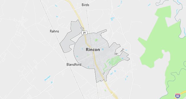 Map of Rincon, GA