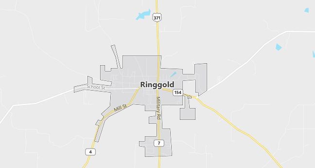 Map of Ringgold, LA