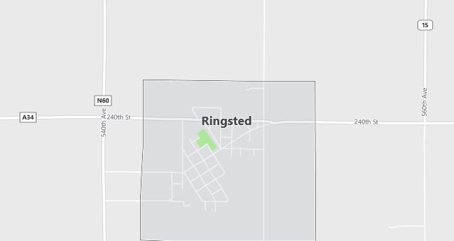 Map of Ringsted, IA