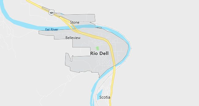 Map of Rio Dell, CA