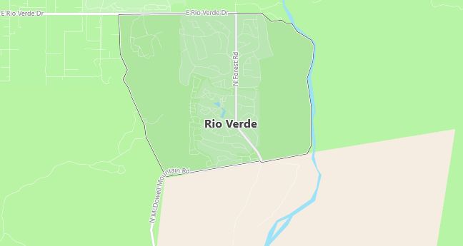 Map of Rio Verde, AZ