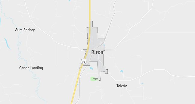 Map of Rison, AR