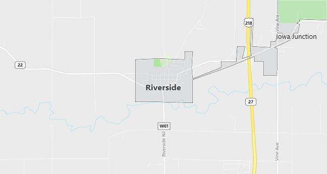 Map of Riverside, IA