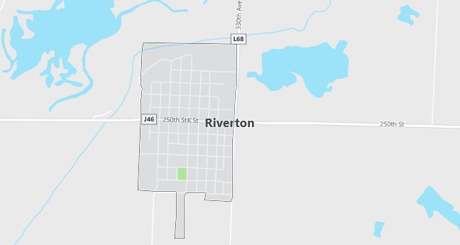 Map of Riverton, IA