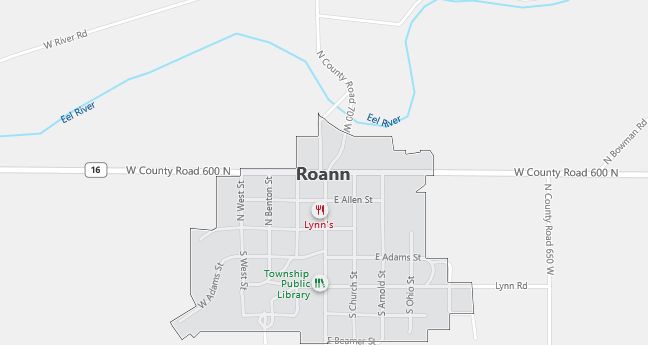 Map of Roann, IN