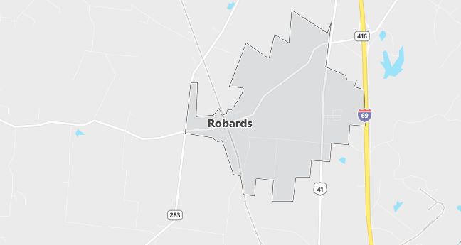 Map of Robards, KY