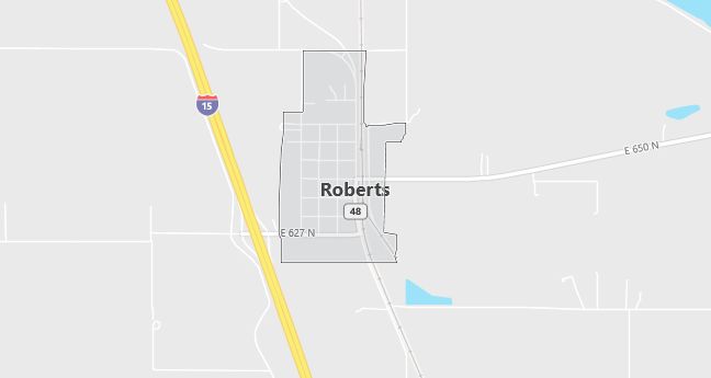 Map of Roberts, ID