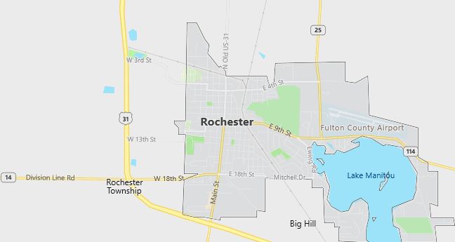 Map of Rochester, IN