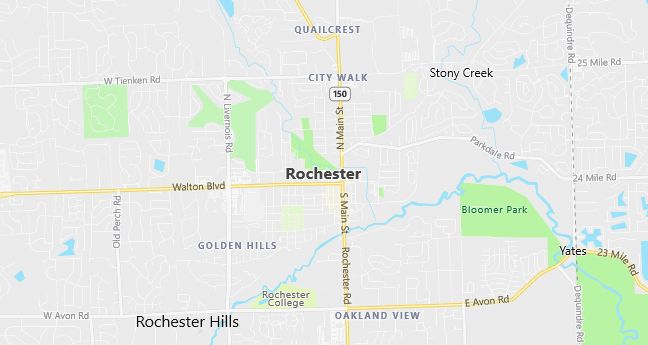 Map of Rochester, MI