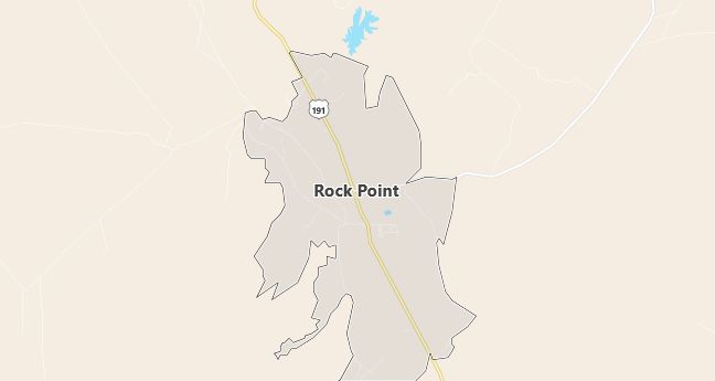 Map of Rock Point, AZ