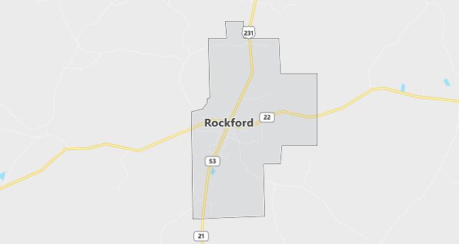 Map of Rockford, AL