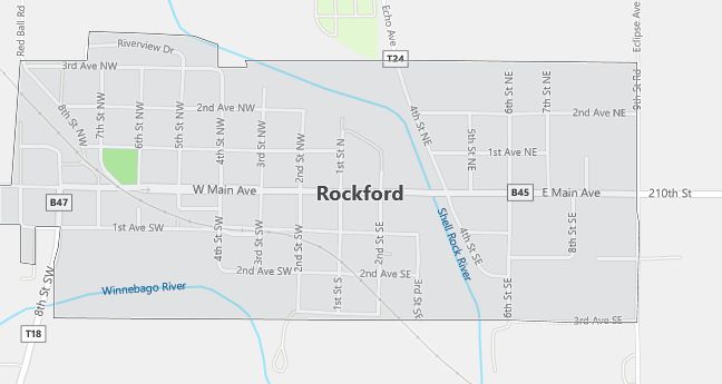 Map of Rockford, IA