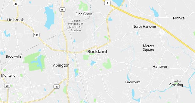 Map of Rockland, MA