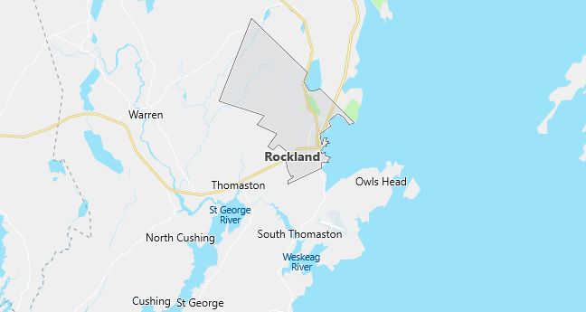 Map of Rockland, ME