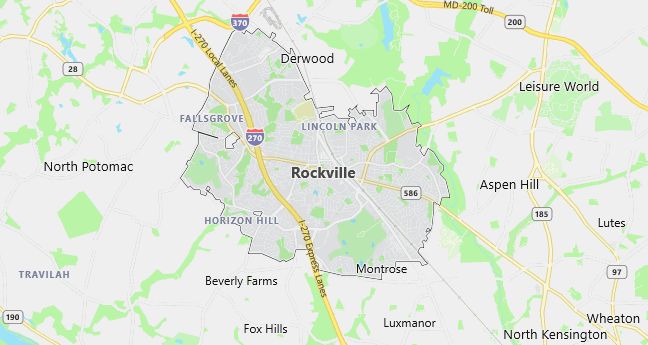 Map of Rockville, MD