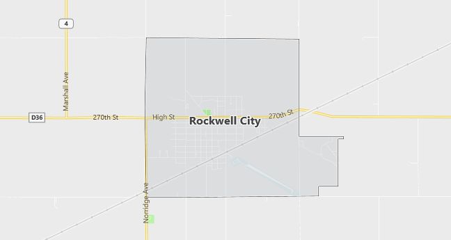 Map of Rockwell City, IA