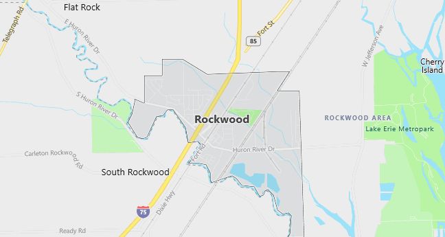 Map of Rockwood, MI