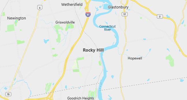 Map of Rocky Hill, CT