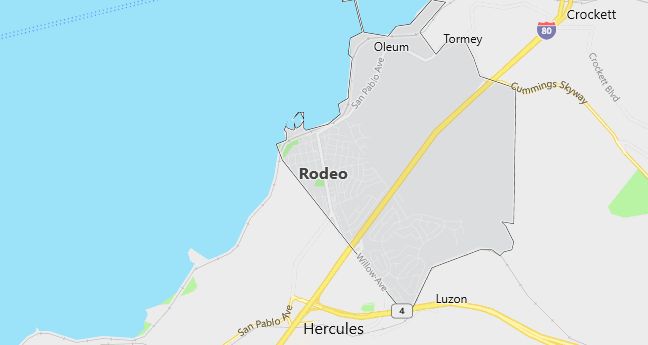 Map of Rodeo, CA