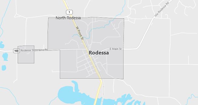 Map of Rodessa, LA