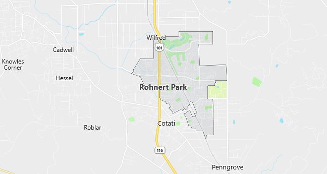 Map of Rohnert Park, CA