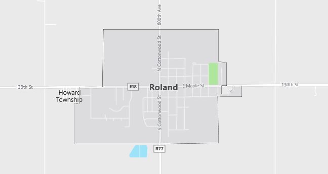 Map of Roland, IA