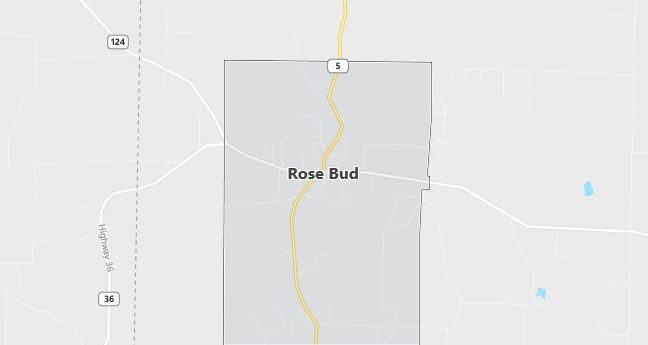 Map of Rose Bud, AR