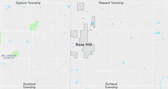 Map of Rose Hill, KS