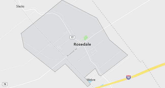 Map of Rosedale, LA