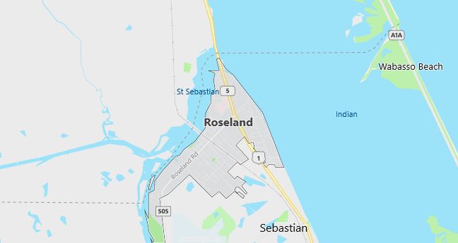 Map of Roseland, FL