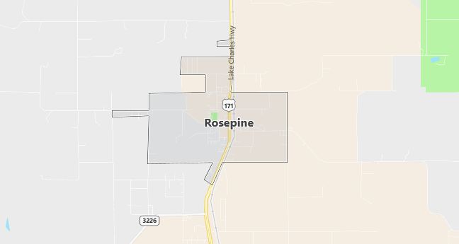 Map of Rosepine, LA